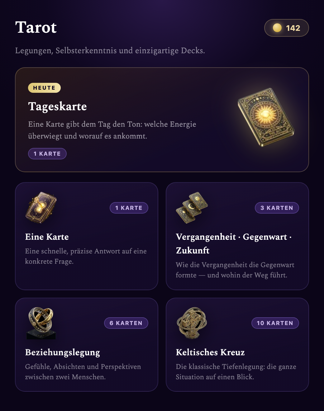 Für jede Frage die passende Legung